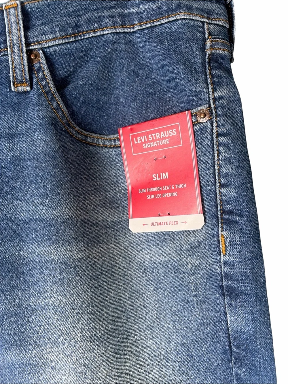 Signature By Levi Strauss & Co Men's  Slim Ultimate Flex Jeans 34x30